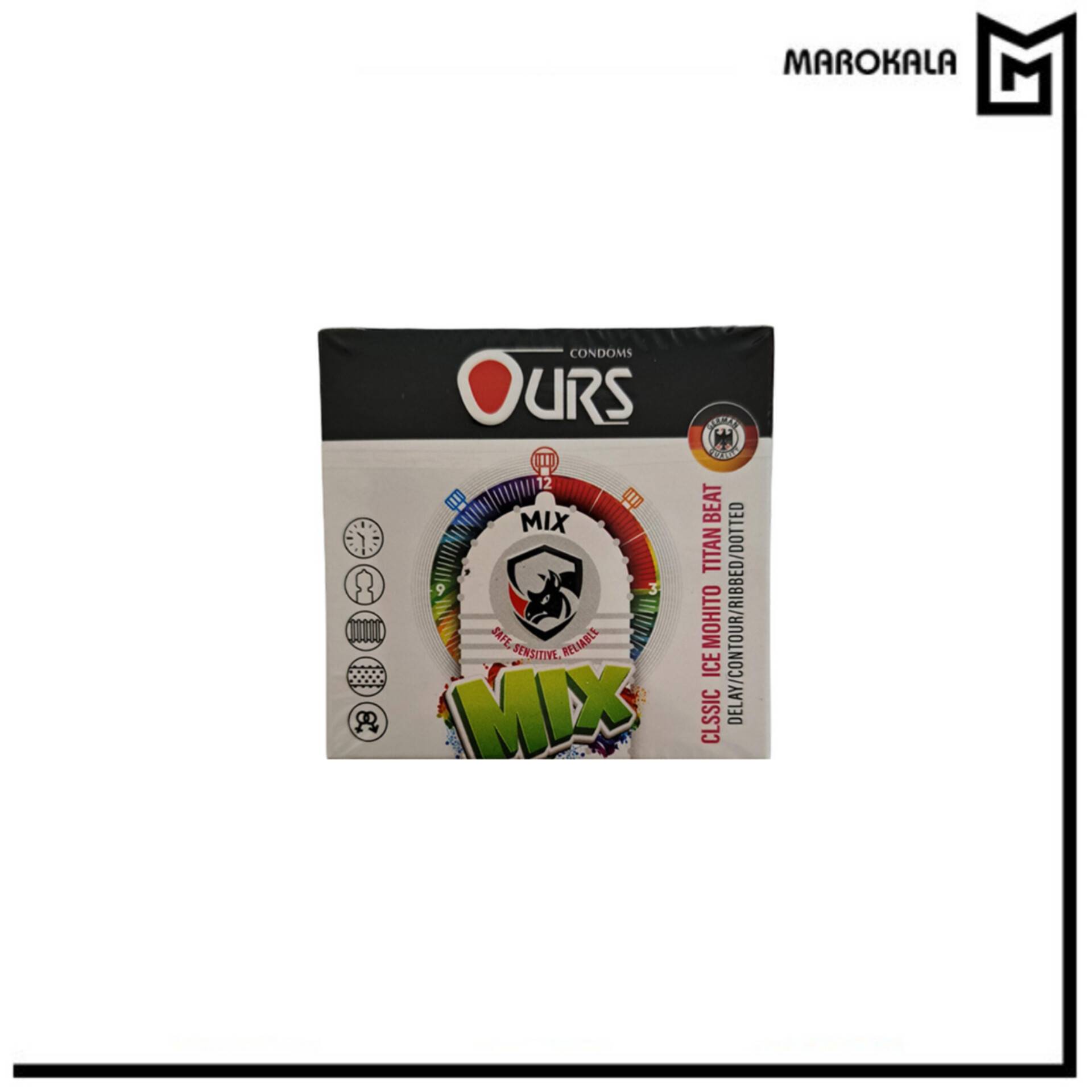 کاندوم تاخیری خاردار اورز مدل Mix بسته 3 عددی (عمده)