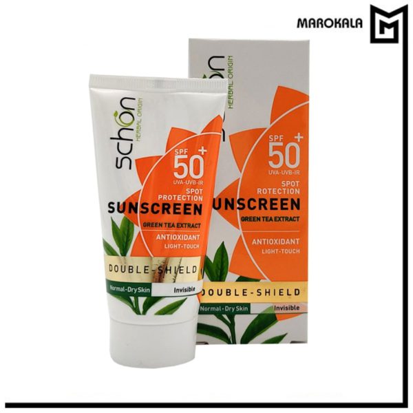 ضدآفتاب فاقد رنگ دابل شیلد شون با SPF50% مناسب پوست خشک و نرمال حجم 50 میلی لیتر (عمده)