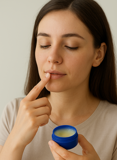 درمان ترک لب با وازلین