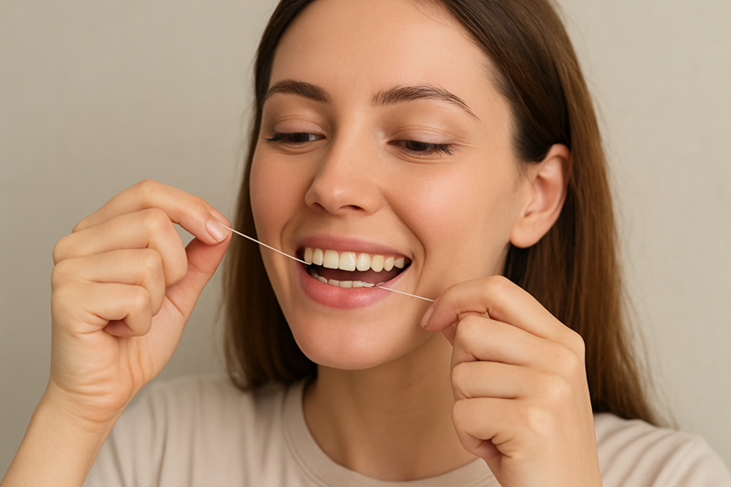 استفاده صحیح از نخ دندان