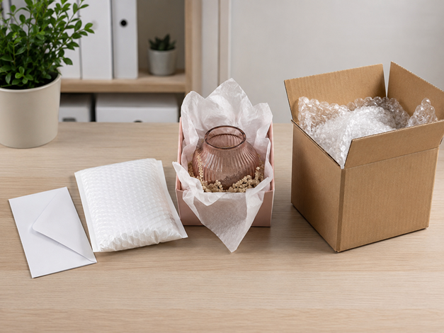 انتخاب بستهبندی مناسب برای کالای حساس بین پاکت پستی، پاکت حبابدار و کارتن پستی
